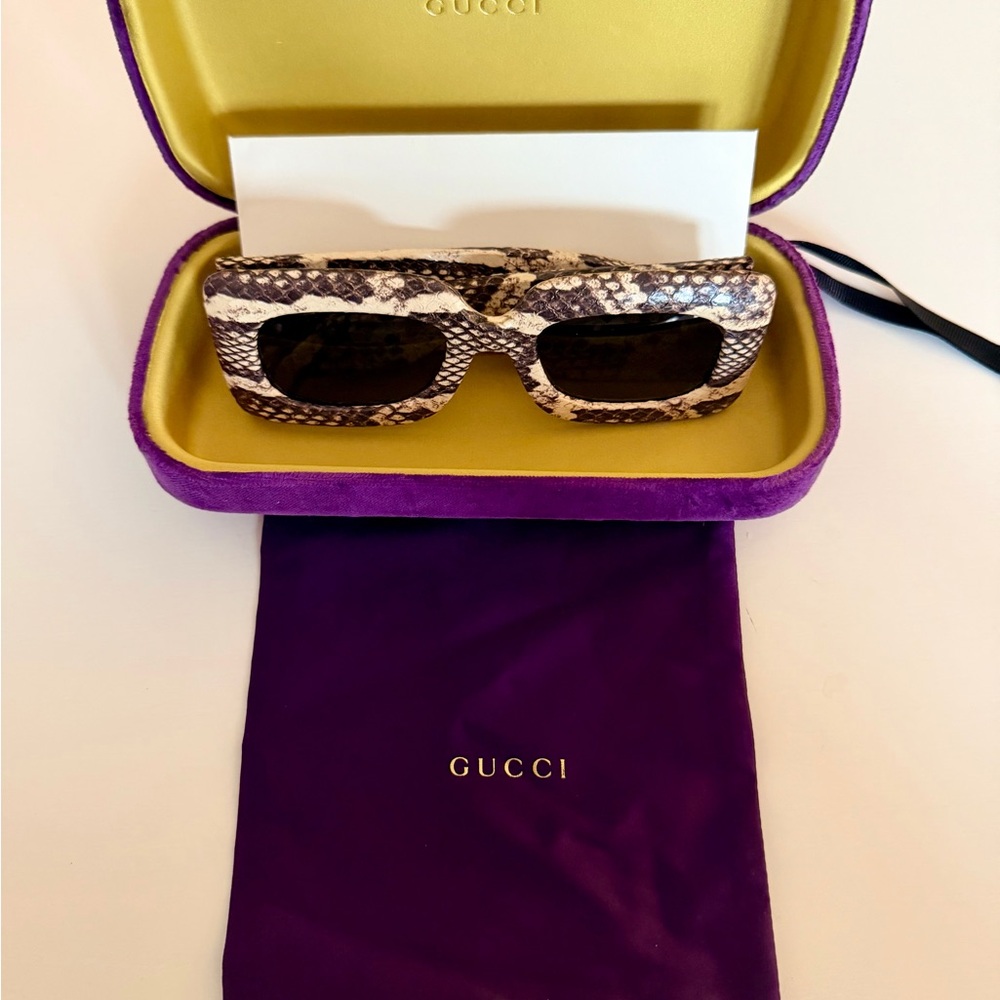 Gucci Genuine Python Sunglasses - Picture 2 of 14